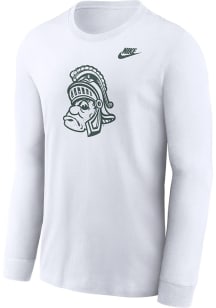 Mens Michigan State Spartans White Nike Legacy Logo Tee