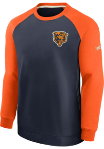 Nike Chicago Bears Mens Navy Blue RAGLAN Long Sleeve Fashion Sweatshirt