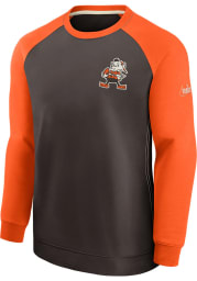 Nike Cleveland Browns Mens Brown RAGLAN Long Sleeve Fashion Sweatshirt