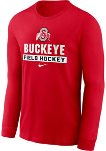 Mens Ohio State Buckeyes Red Nike Cotton Tee