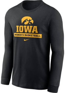 Mens Iowa Hawkeyes Black Nike Basketball Tee