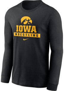 Mens Iowa Hawkeyes Black Nike Cotton Tee