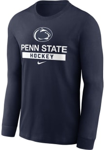Mens Penn State Nittany Lions Navy Blue Nike Ice Hockey Tee