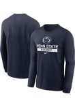 Nike Penn State Nittany Lions Navy Blue Ice Hockey Long Sleeve T Shirt