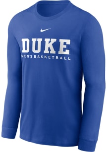 Nike Duke Blue Devils Blue Basketball Long Sleeve T Shirt