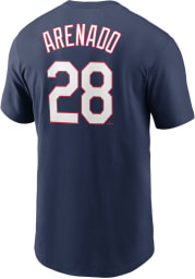 Nolan Arenado St Louis Cardinals Navy Blue Name And Number Short Sleeve Player T Shirt