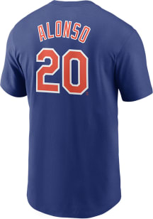 Pete Alonso New York Mets Blue Name Number Short Sleeve Player T Shirt