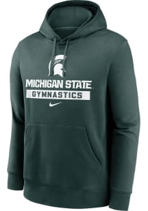 Mens Michigan State Spartans Green Nike Club Fleece Hooded Sweatshirt