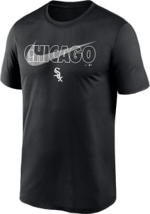 Nike Chicago White Sox Black City Swoosh Legend Short Sleeve T Shirt