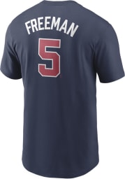 Atlanta Braves Navy Blue Nike Name And Number Short Sleeve Player T Shirt