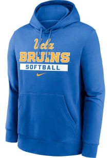 Nike UCLA Bruins Mens Blue Club Fleece Long Sleeve Hoodie