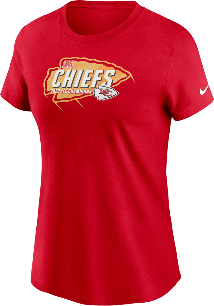 Nike Kansas City Chiefs Womens Red 2020 Conference Champions Tonal Short Sleeve T-Shirt