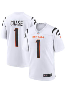 Ja'Marr Chase  Nike Cincinnati Bengals White Road Game Football Jersey