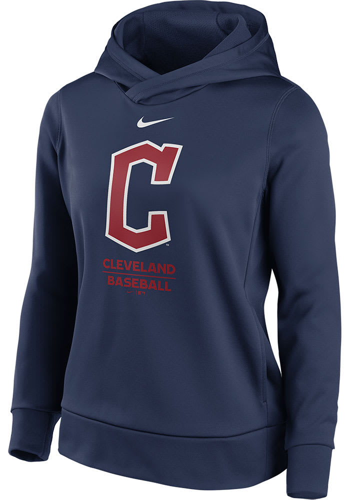Nike Cleveland Guardians Womens NAVY Therma Hoodie - 17322544