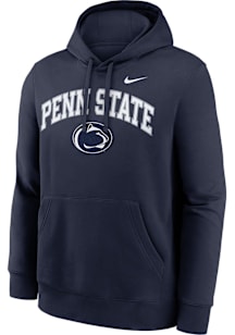 Nike Penn State Nittany Lions Mens Navy Blue Club Fleece Long Sleeve Hoodie