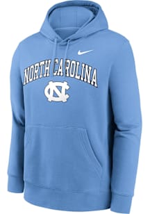 Nike North Carolina Tar Heels Mens Light Blue Club Fleece Long Sleeve Hoodie