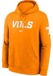 Nike Tennessee Volunteers Mens Orange Club Fleece Two Hit Long Sleeve Hoodie