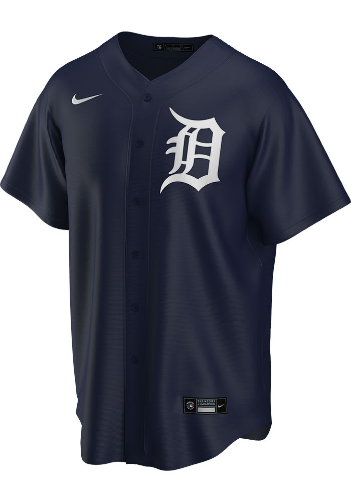 Men's Nike Navy Detroit Tigers Alternate Authentic Logo Team Jersey