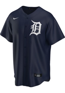 Detroit Tigers Mens Nike Replica Alt Jersey - Navy Blue