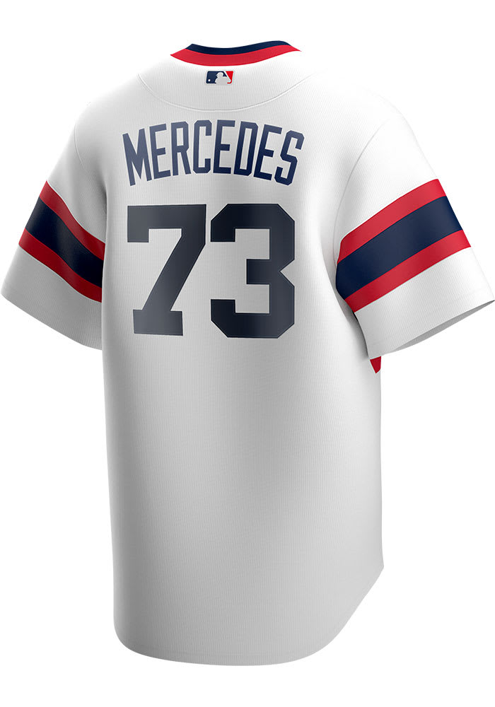 White Sox Yermin Mercedes MR Patch Authentic Home Jersey White Black
