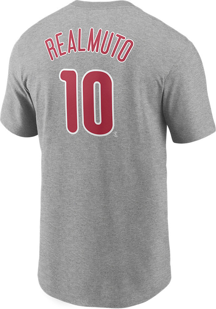 J.T. Realmuto Philadelphia Phillies Nike Black & White Name & Number T-Shirt  - Black