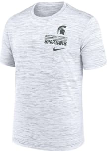 Michigan State Spartans White Nike Velocity Short Sleeve T Shirt