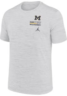 Michigan Wolverines White Nike Velocity Short Sleeve T Shirt