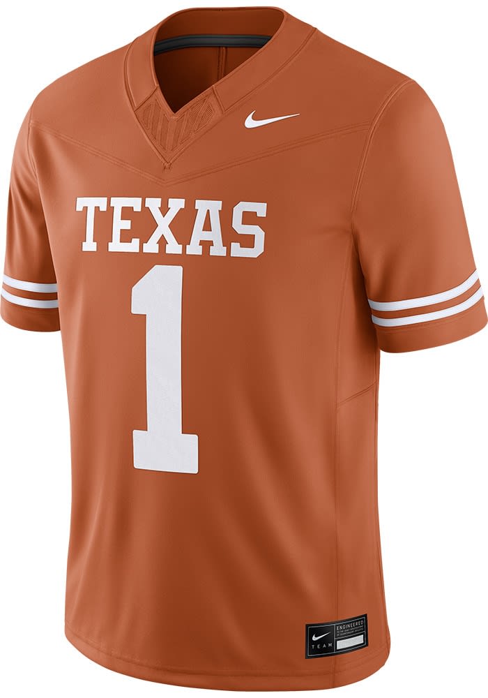 Nike Texas Longhorns BURNTORANGE Football Vapor Jersey - 173226951