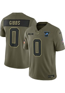 Jahmyr Gibbs Nike Detroit Lions Mens Olive Salute to Service Limited Football Jersey