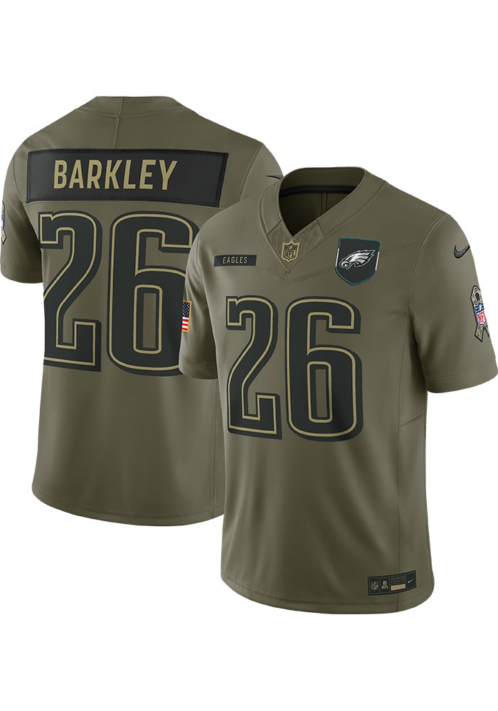 Saquon Barkley Philadelphia Eagles Mens OLIVE Salute to Service