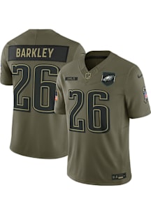 Saquon Barkley Nike Philadelphia Eagles Mens Olive Salute to Service Limited Football Jersey