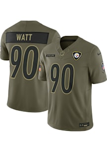 TJ Watt Nike Pittsburgh Steelers Mens Olive Salute to Service Limited Football Jersey