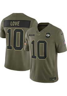 Jordan Love Nike Green Bay Packers Mens Olive Salute to Service Limited Football Jersey