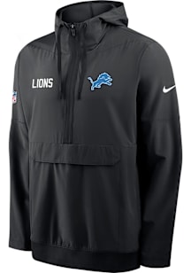 Nike Detroit Lions Mens Black Alternate Sideline Anorak Pullover Jackets