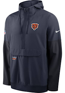 Nike Chicago Bears Mens Navy Blue Sideline Anorak Pullover Jackets