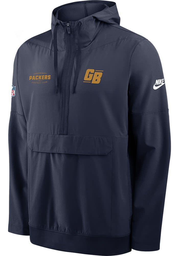 Nike Green Bay Packers Mens Alternate Sideline Anorak NAVY