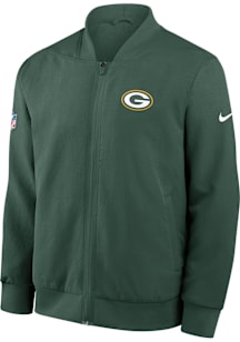 Nike Green Bay Packers Mens Green Sideline Bomber Medium Weight Jacket