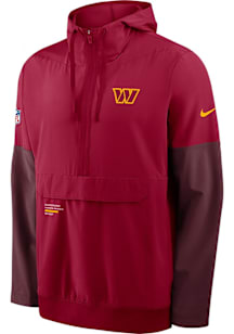 Nike Washington Commanders Mens Maroon Sideline Anorak Pullover Jackets