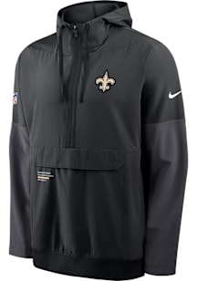 Nike New Orleans Saints Mens Black Sideline Anorak Pullover Jackets