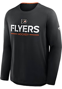 Philadelphia Flyers Black Authentic Pro Rink Long Sleeve T-Shirt