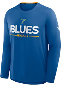 St Louis Blues Blue Authentic Pro Rink Long Sleeve T-Shirt
