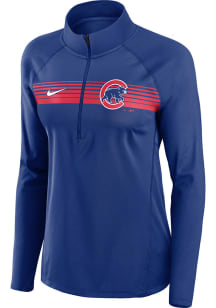 Nike Chicago Cubs Womens Blue Element 1/4 Zip Pullover