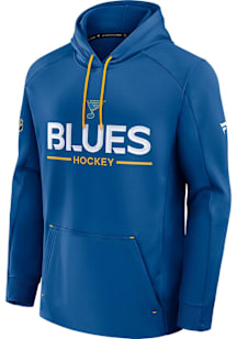 St Louis Blues Mens Blue Authentic Pro Rink Poly Hood