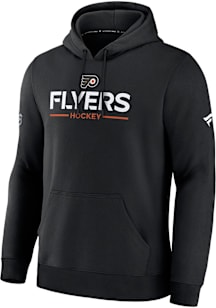 Philadelphia Flyers Mens Black Authentic Pro Primary Long Sleeve Hoodie