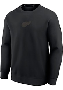 Detroit Red Wings Mens Black Authentic Pro Road Long Sleeve Fashion Sweatshirt