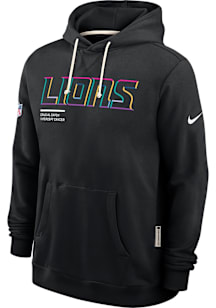Nike Detroit Lions Mens Black Crucial Catch Long Sleeve Hoodie