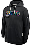Nike New Orleans Saints Mens Black Crucial Catch Long Sleeve Hoodie