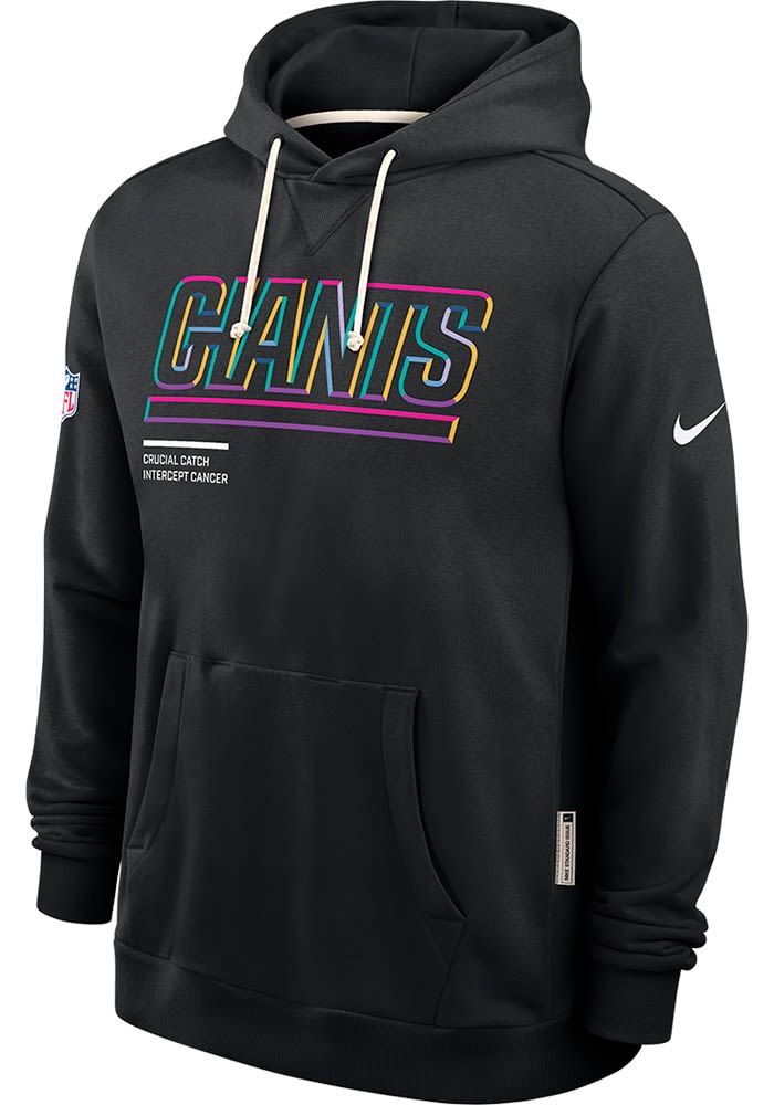 Nike New York Giants Mens BLACK Crucial Catch Hoodie - 173227189