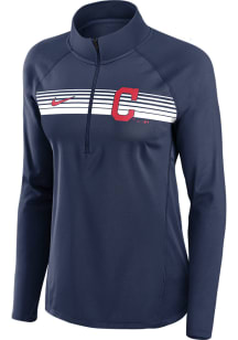 Nike Cleveland Indians Womens Navy Blue Element 1/4 Zip Pullover