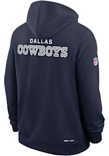 Nike Dallas Cowboys Mens Navy Blue Sideline Long Sleeve Hoodie